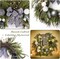 Collapsible Christmas Wreath, 24 inch Prelit Norfolk Pine Wreaths for Front Door with Ornament, Aritificial Greenery Christmas Wreath Decorations with Lights (Boho Black & White)